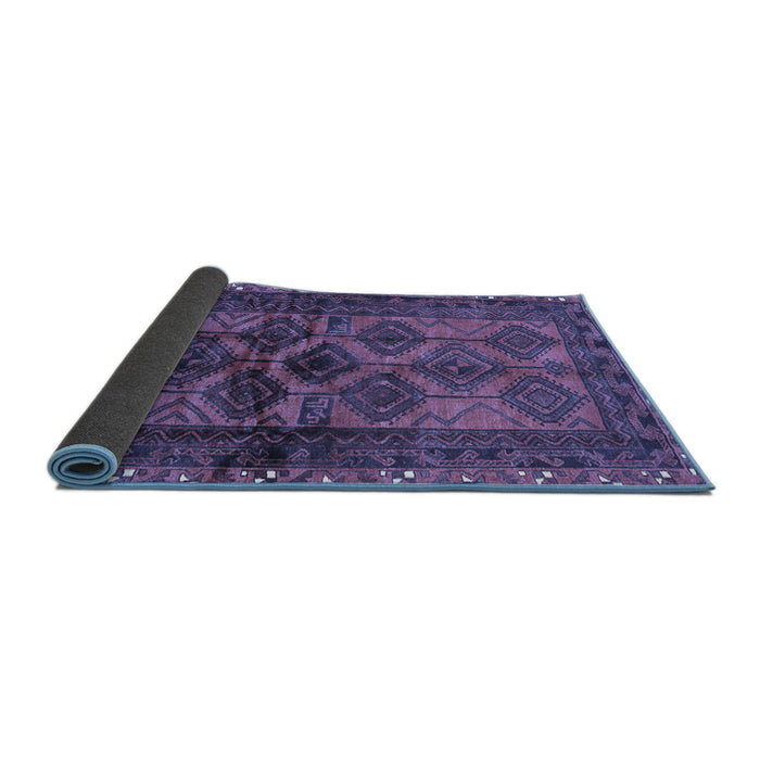Sideview of Persian Blue Traditional Rug, tr2802blu