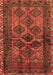 Machine Washable Persian Brown Traditional Rug, wshtr2802brn