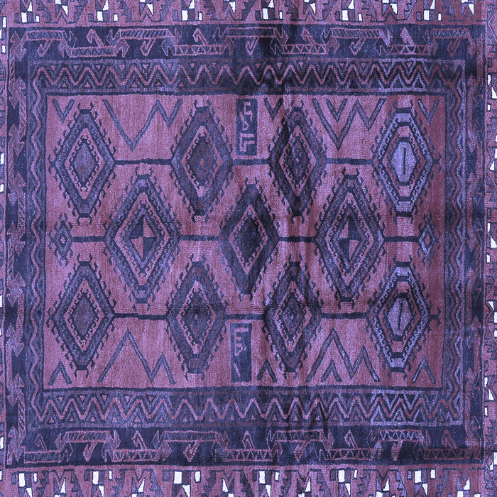 Square Machine Washable Persian Blue Traditional Rug, wshtr2802blu