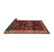 Sideview of Traditional Dark Gold Brown Persian Rug, tr2803