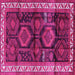 Square Machine Washable Persian Pink Traditional Rug, wshtr2803pnk