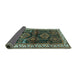 Sideview of Persian Turquoise Traditional Rug, tr2803turq