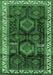 Machine Washable Persian Emerald Green Traditional Area Rugs, wshtr2803emgrn