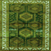 Serging Thickness of Persian Green Traditional Rug, tr2803grn