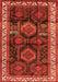 Serging Thickness of Machine Washable Persian Orange Traditional Area Rugs, wshtr2803org