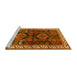 Sideview of Machine Washable Persian Yellow Traditional Rug, wshtr2803yw