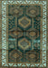 Machine Washable Persian Turquoise Traditional Area Rugs, wshtr2803turq