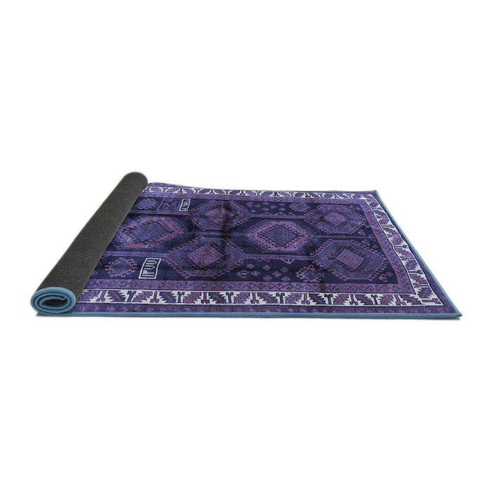 Sideview of Persian Blue Traditional Rug, tr2803blu