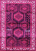 Machine Washable Persian Pink Traditional Rug, wshtr2803pnk