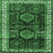 Square Persian Emerald Green Traditional Rug, tr2803emgrn