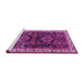 Sideview of Machine Washable Persian Purple Traditional Area Rugs, wshtr2803pur