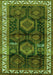 Serging Thickness of Machine Washable Persian Green Traditional Area Rugs, wshtr2803grn