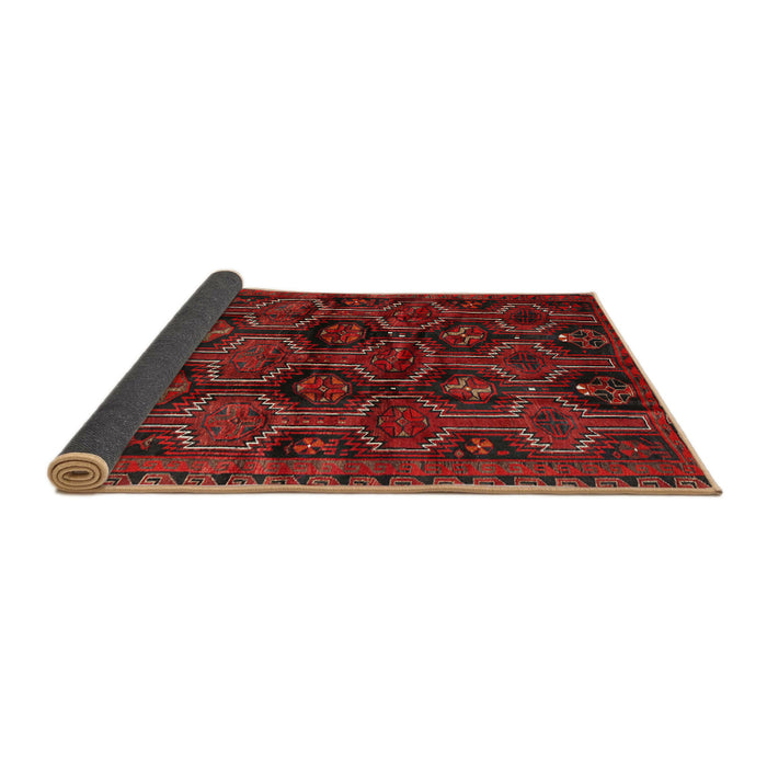Sideview of Traditional Reddish Brown Persian Rug, tr2804
