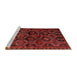 Sideview of Machine Washable Traditional Sepia Brown Rug, wshtr2804