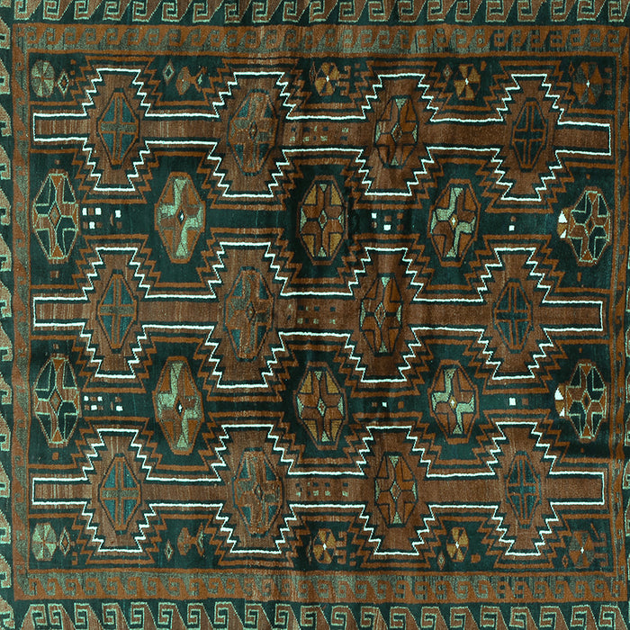 Square Persian Turquoise Traditional Rug, tr2804turq