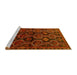 Sideview of Machine Washable Persian Yellow Traditional Rug, wshtr2804yw