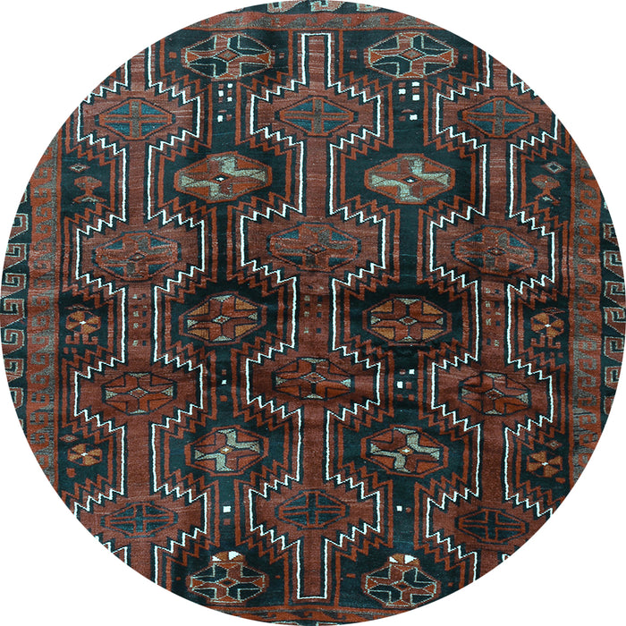 Round Persian Light Blue Traditional Rug, tr2804lblu