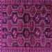 Square Machine Washable Persian Purple Traditional Area Rugs, wshtr2804pur