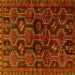 Square Persian Yellow Traditional Rug, tr2804yw