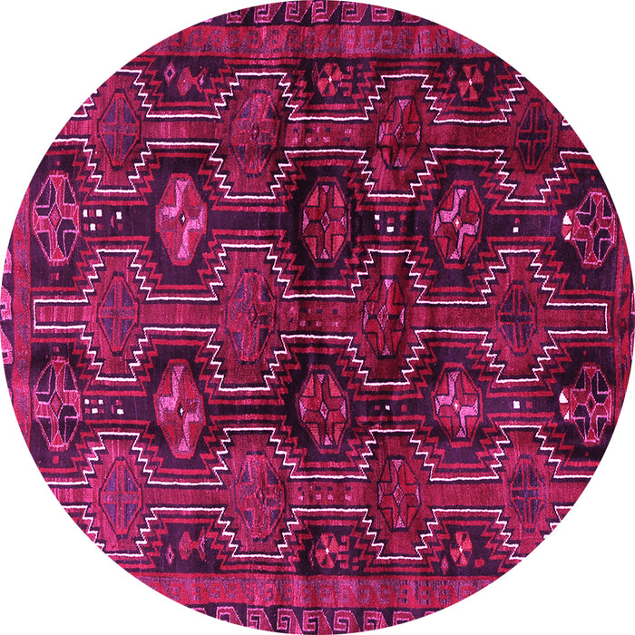 Round Persian Pink Traditional Rug, tr2804pnk