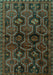 Machine Washable Persian Turquoise Traditional Area Rugs, wshtr2804turq