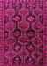 Machine Washable Persian Pink Traditional Rug, wshtr2804pnk