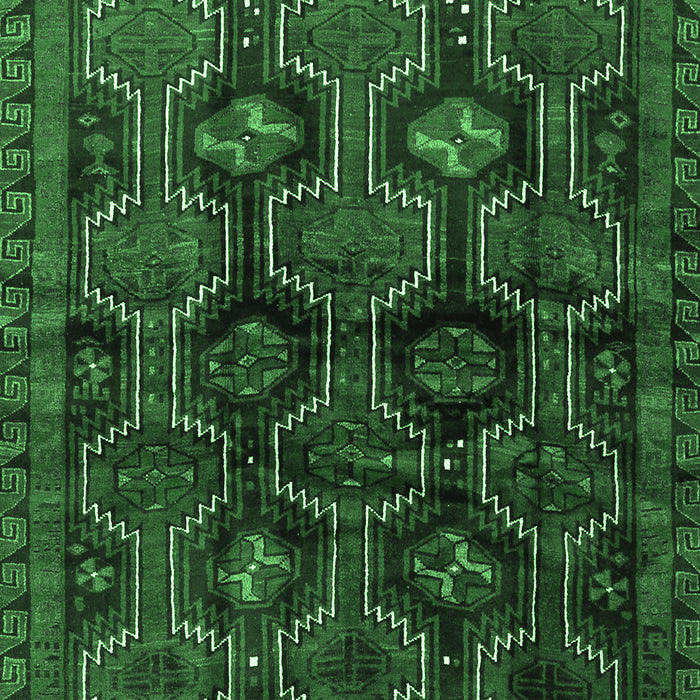 Machine Washable Persian Emerald Green Traditional Area Rugs, wshtr2804emgrn