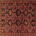 Square Persian Brown Traditional Rug, tr2804brn