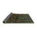 Sideview of Persian Turquoise Traditional Rug, tr2804turq