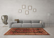 Machine Washable Persian Brown Traditional Rug in a Living Room,, wshtr2805brn