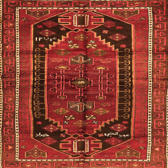 Serging Thickness of Persian Orange Traditional Rug, tr2805org