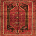 Serging Thickness of Persian Orange Traditional Rug, tr2805org