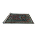 Sideview of Machine Washable Persian Light Blue Traditional Rug, wshtr2805lblu