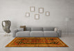 Machine Washable Persian Yellow Traditional Rug in a Living Room, wshtr2805yw