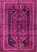 Machine Washable Persian Pink Traditional Rug, wshtr2805pnk