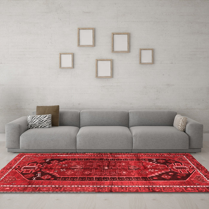 Traditional Red Washable Rugs