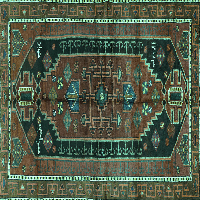 Square Persian Turquoise Traditional Rug, tr2805turq