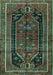 Machine Washable Persian Turquoise Traditional Area Rugs, wshtr2805turq