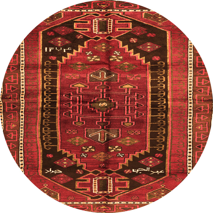 Square Persian Orange Traditional Rug, tr2805org