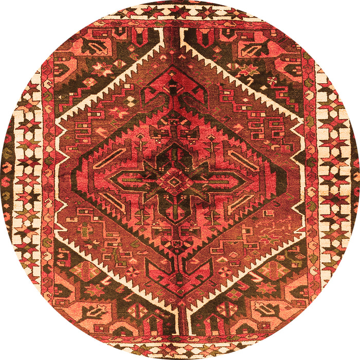 Machine Washable Persian Orange Traditional Area Rugs, wshtr2806org