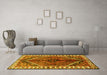 Machine Washable Persian Yellow Traditional Rug in a Living Room, wshtr2806yw