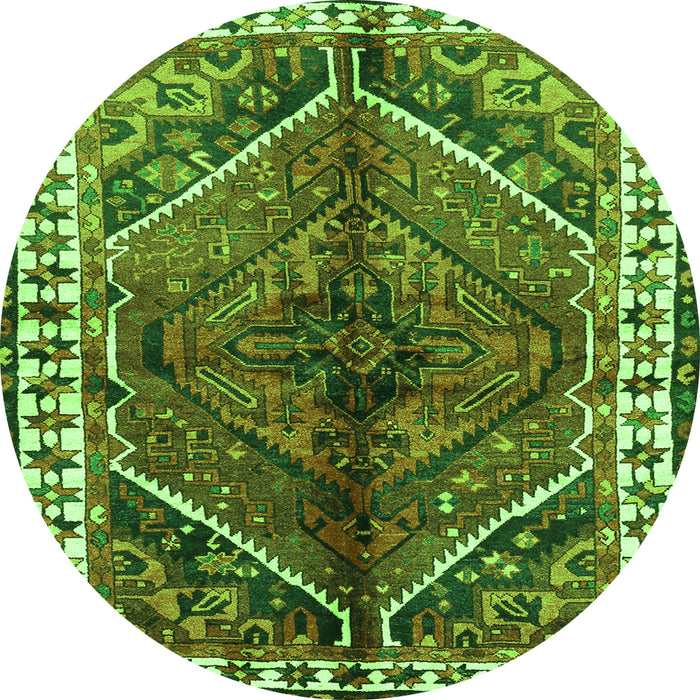 Machine Washable Persian Green Traditional Area Rugs, wshtr2806grn