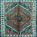 Square Persian Light Blue Traditional Rug, tr2806lblu