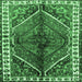 Square Persian Emerald Green Traditional Rug, tr2806emgrn