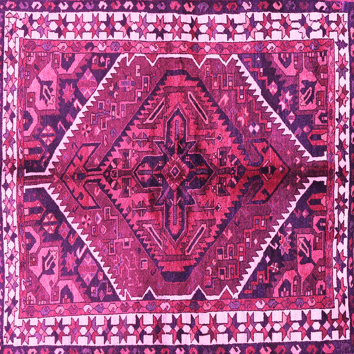 Square Machine Washable Persian Pink Traditional Rug, wshtr2806pnk