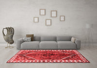 Machine Washable Persian Red Traditional Rug, wshtr2806red