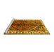 Sideview of Machine Washable Persian Yellow Traditional Rug, wshtr2806yw