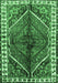 Machine Washable Persian Emerald Green Traditional Area Rugs, wshtr2806emgrn