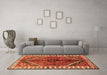 Machine Washable Persian Orange Traditional Area Rugs in a Living Room, wshtr2806org