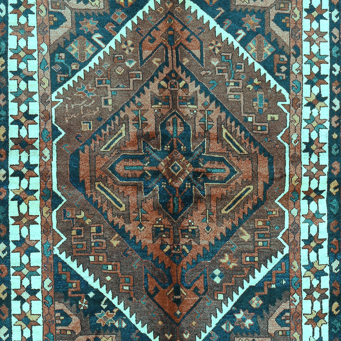 Machine Washable Persian Light Blue Traditional Rug, wshtr2806lblu